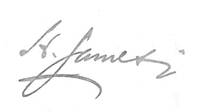 Henry James signature